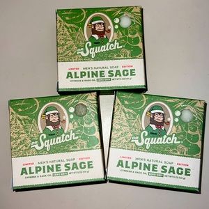 Dr. Squatch Limited Edition Men’s Natural Soap Alpine Sage BNWT 3 Bars
